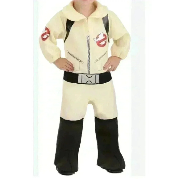 Ghostbusters Outfit w/ Hat Size 2T Toddler Character Halloween Costume Fleece - Picture 1 of 8